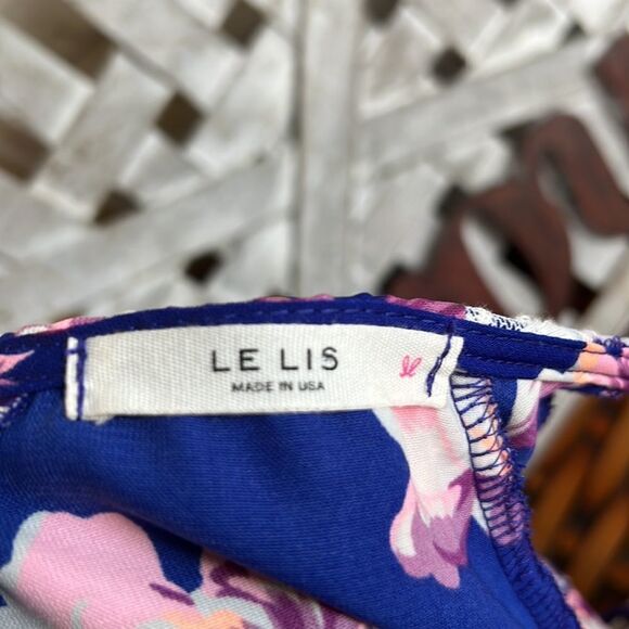 Le Lis Hi Lo Floral Lace Boho Hippie Tank Top Shirt Size Medium - Picture 5 of 6